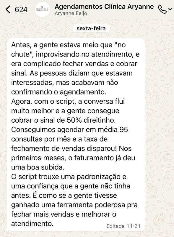 Depoimento cliente 6